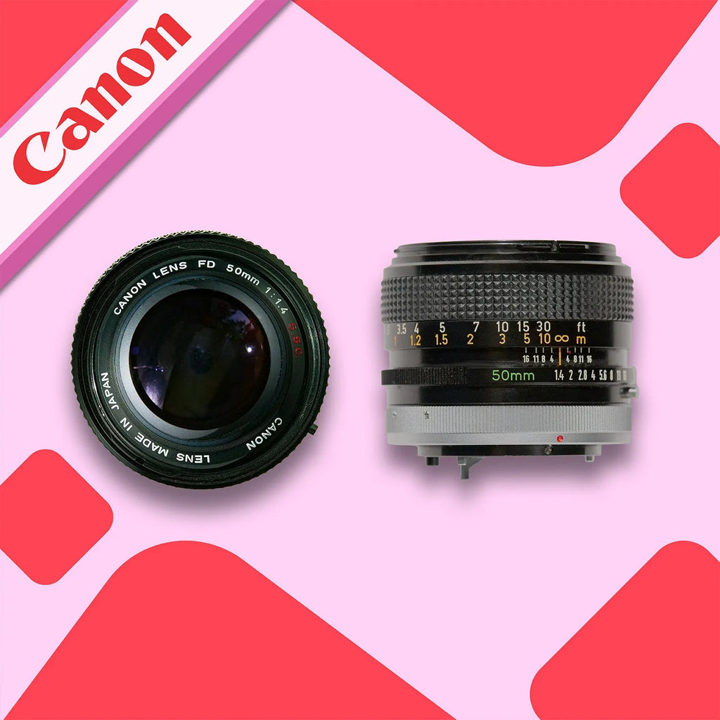 Canon 50mm SSC Lens f/1.4 | Manual Focus Film Camera Lens for Canon Cameras